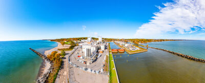 Aerial View Port Hope Town and Plant, Port Hope, Canada