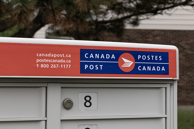 Canada Post / Postes Canada box. Canada Post is a Crown corporation that functions as the primary mail operator in Canada.