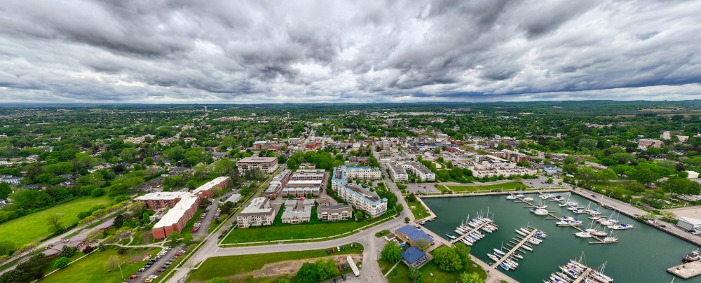 Aerial view of Cobourg